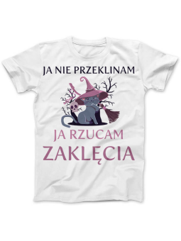 Koszulka - Rzucam Zaklęcia, Ja Nie Przeklinam dla Przyjaciółki na Prezent ⋆ HiPanda.pl