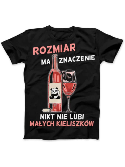 Koszulka Koszulka Damska Rozmiar ma znaczenie Czarna - Śmieszne T-Shirty z Nadrukami ?