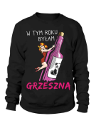 Bluza Damska W tym roku byłam grzeszna - Śmieszne T-Shirty z Nadrukami ?