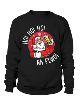 Bluza Męska Ho Ho Ho na Piwo! - Śmieszne T-Shirty z Nadrukami ?