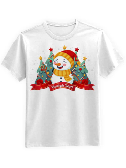 Koszulka Koszulka Męska Wesołych Świąt Biała - Śmieszne T-Shirty z Nadrukami ?