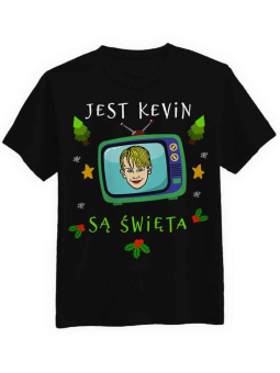 Koszulka Koszulka Męska Jest Kevin są Święta Czarna - Śmieszne T-Shirty z Nadrukami ?