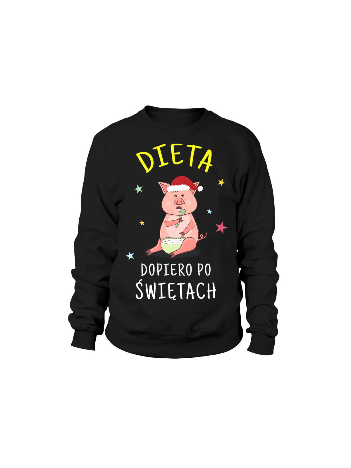 Bluza Męska Dieta po Świętach - Śmieszne T-Shirty z Nadrukami ?