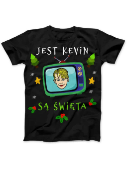 Koszulka Koszulka Damska Jest Kevin są Święta Czarna - Śmieszne T-Shirty z Nadrukami ?