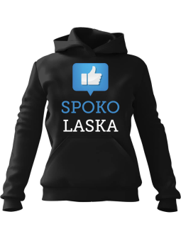 Bluza Damska z kapturem Spoko Laska Czarna - Modna Odzież z Nadrukami ?