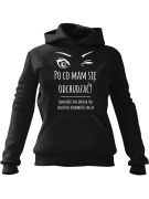 Bluza Damska z kapturem Po co Mam się odchudzać Czarna - Modna Odzież z Nadrukami ?