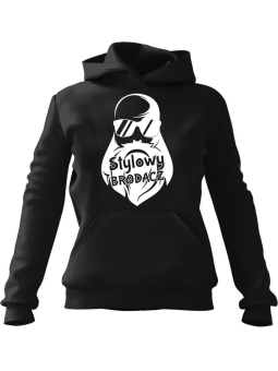 Bluza Męska z kapturem Stylowy Brodacz Czarna - Śmieszne T-Shirty z Nadrukami ?