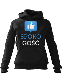 Bluza Męska z kapturem Spoko Gość Czarna - Śmieszne T-Shirty z Nadrukami ?