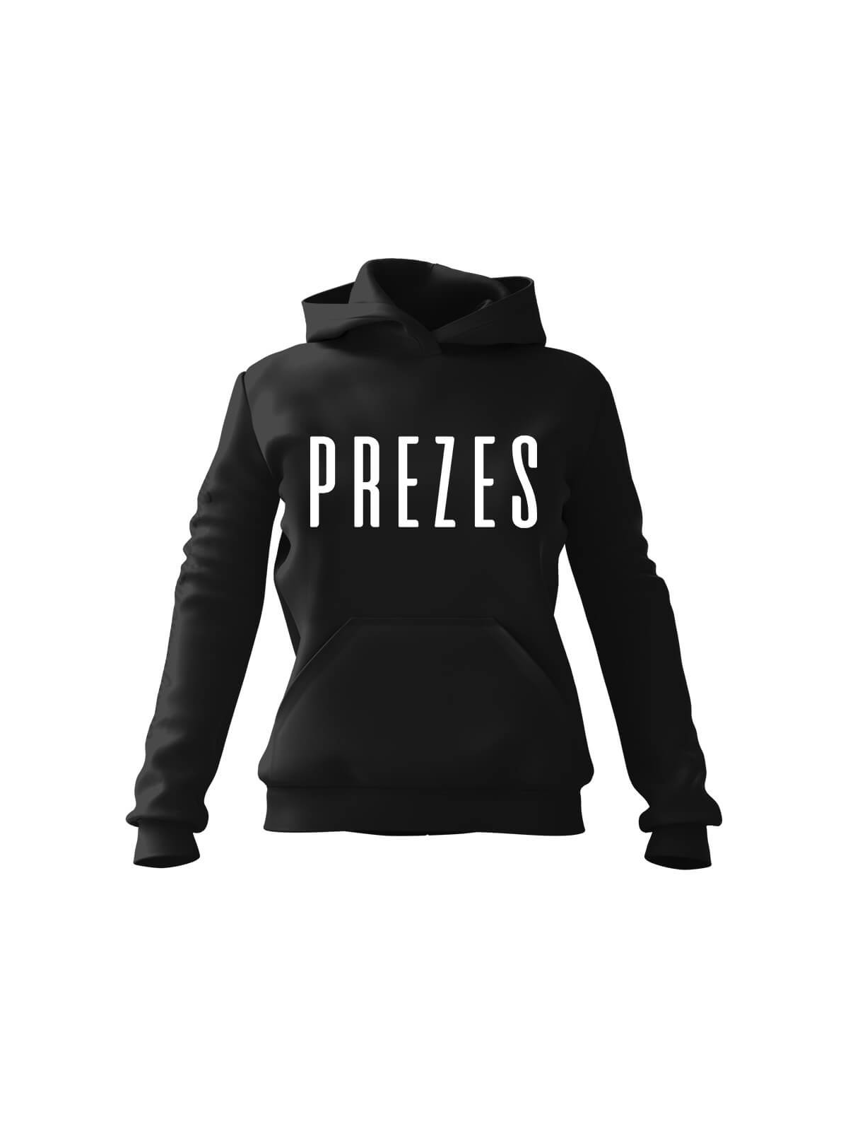 Bluza Męska z kapturem Prezes Czarna - Śmieszne T-Shirty z Nadrukami ? Bluza Męska z kapturem Prezes Czarna - Śmieszne T-Shirty z Nadrukami ?