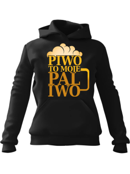 Bluza Męska z kapturem Piwo To Moje Paliwo Czarna - Śmieszne T-Shirty z Nadrukami ?