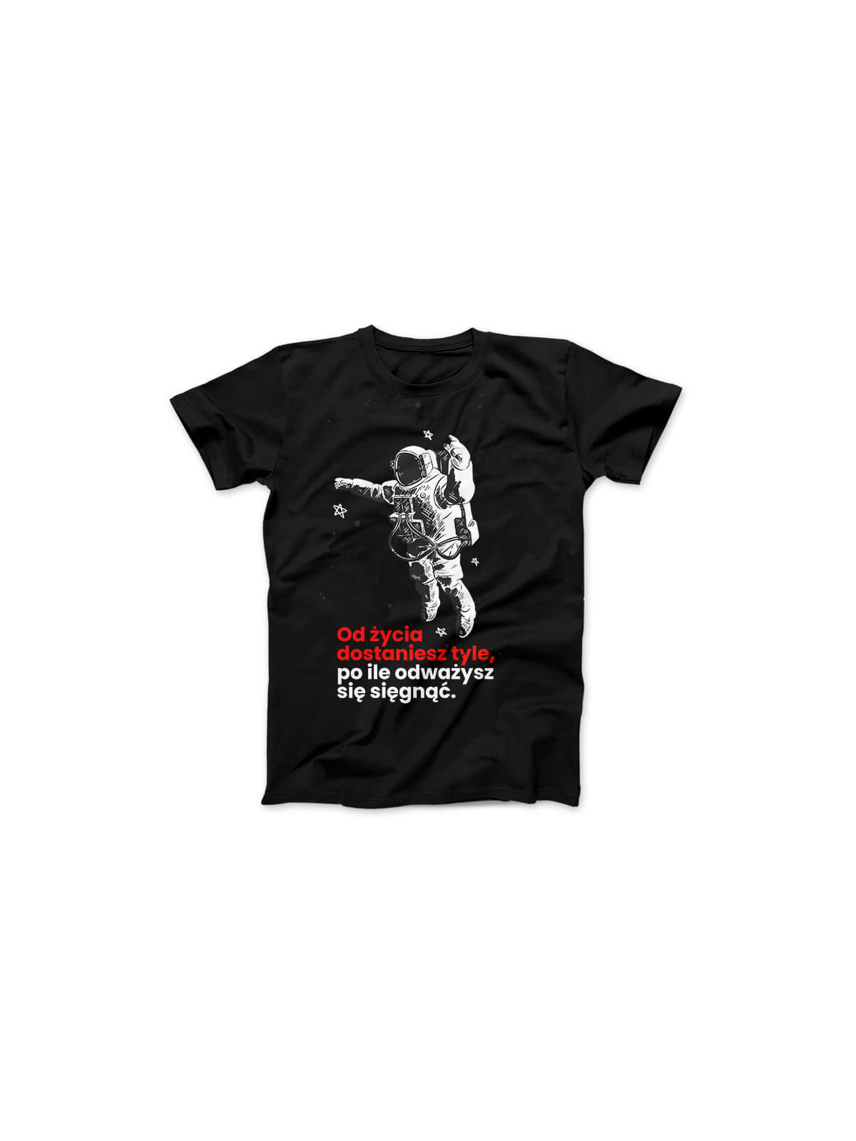 Koszulka Koszulka Damska Od Życia Dostaniesz Czarna - Śmieszne T-Shirty z Nadrukami ?