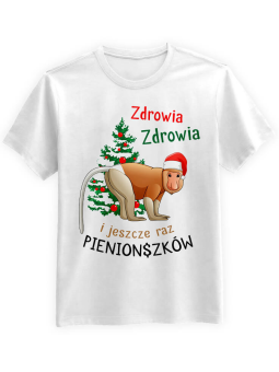 Koszulka Koszulka Męska I Jeszcze Raz Pieniążków Biała - Śmieszne T-Shirty z Nadrukami ?
