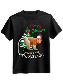 Koszulka Koszulka Męska I Jeszcze Raz Pieniążków Czarna - Śmieszne T-Shirty z Nadrukami ?