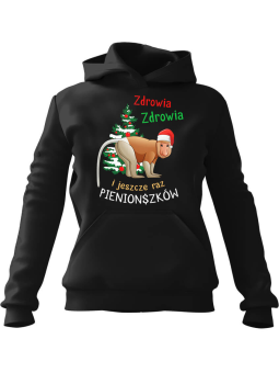 Bluza Męska z kapturem I Jeszcze Raz Pieniążków Czarna - Śmieszne T-Shirty z Nadrukami ?