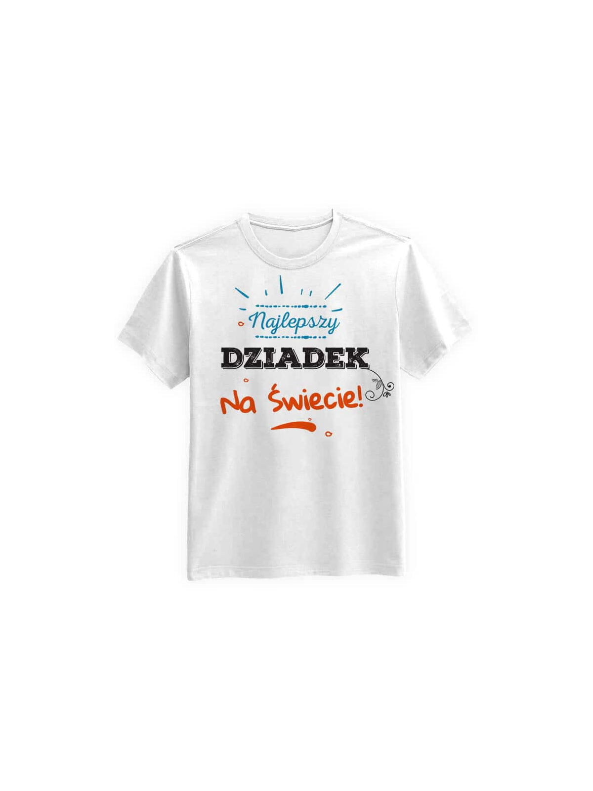 Koszulka Koszulka Męska Najlepszy Dziadek na Świecie Biała - Prezent na Dzień Dziadka ?