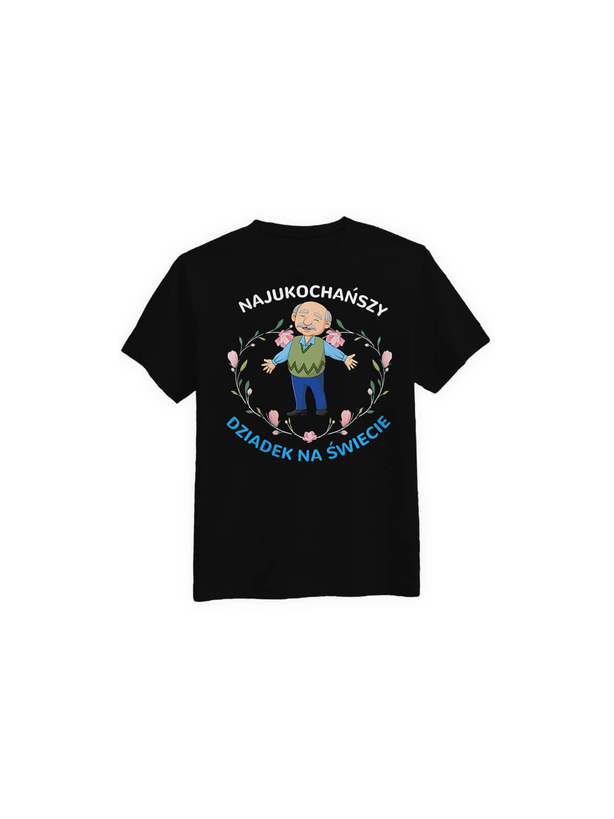Koszulka Koszulka Męska Najukochańszy dziadek na świecie Czarna - Prezent na Dzień Dziadka ?