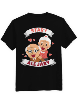 Koszulka Koszulka Męska Stary ale jary Czarna - Prezent na Dzień Dziadka ?