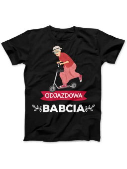 Koszulka Koszulka Damska Odjazdowa Babcia Czarna - Śmieszne T-Shirty z Nadrukami ?