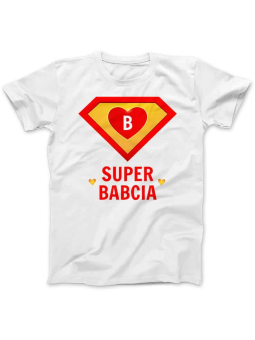 Koszulka Koszulka Damska Super Babcia Biała - Śmieszne T-Shirty z Nadrukami ?