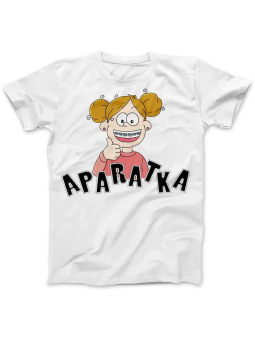 Koszulka Koszulka Damska Aparatka Biała - Śmieszne T-Shirty z Nadrukami ?