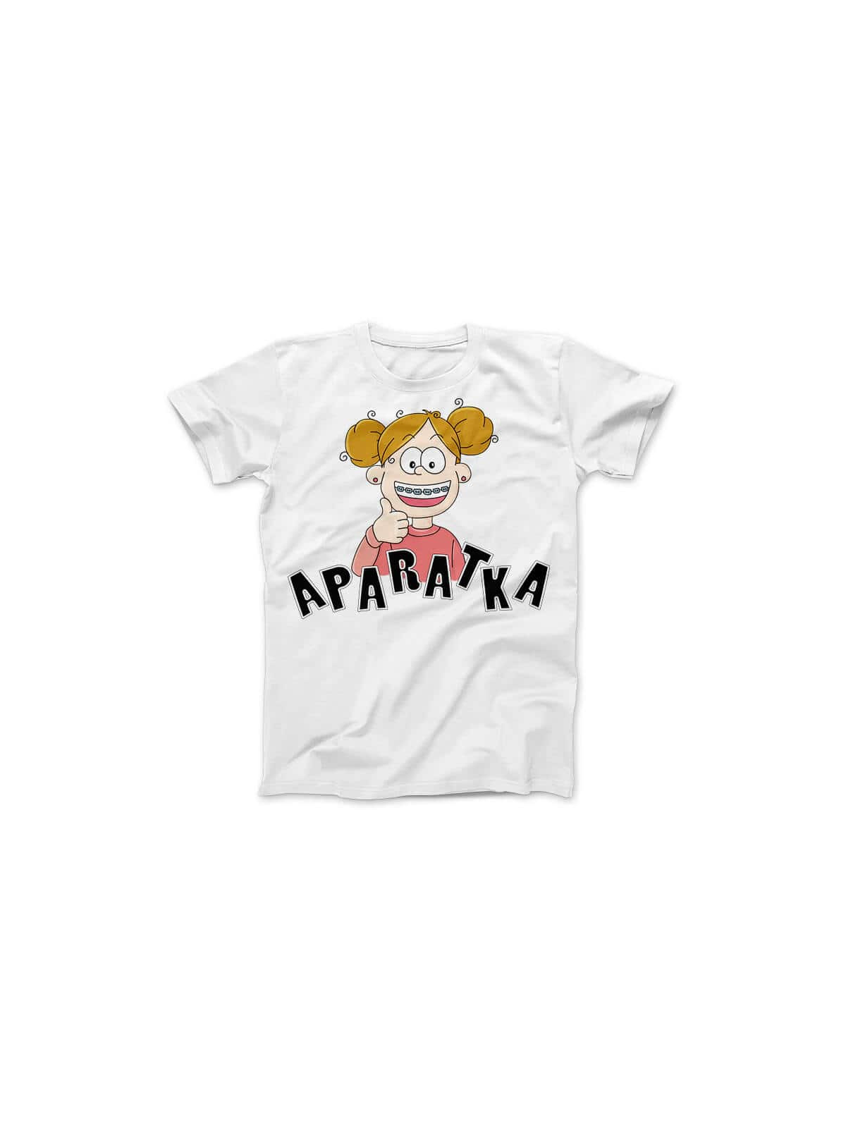 Koszulka Koszulka Damska Aparatka Biała - Śmieszne T-Shirty z Nadrukami ? Koszulka Koszulka Damska Aparatka Biała - Śmieszne T-Shirty z Nadrukami ?