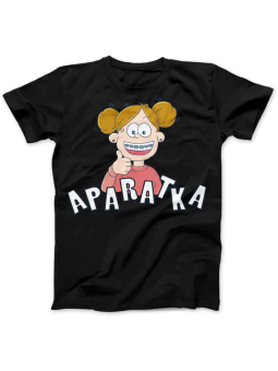 Koszulka Koszulka Damska Aparatka Czarna - Śmieszne T-Shirty z Nadrukami ?