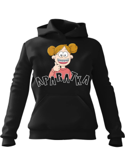 Bluza Damska z kapturem Aparatka Czarna - Modna Odzież z Nadrukami ?