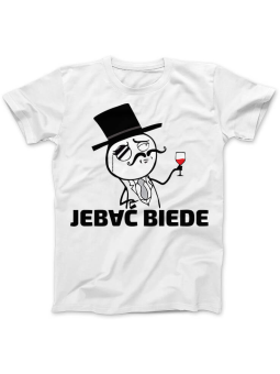 Koszulka Koszulka Damska Jeb*ć Biede Biała - Śmieszne T-Shirty z Nadrukami ?