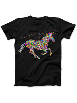 Koszulka Koszulka Damska Jednorożec Czarna - Śmieszne T-Shirty z Nadrukami ?