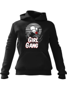 Bluza Damska z kapturem Girl Gang Czarna - Modna Odzież z Nadrukami ?