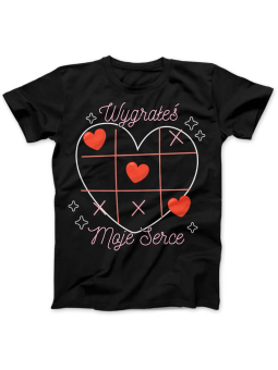 Koszulka Koszulka Damska Wygrałeś moje serce Czarna - Prezent na Walentynki dla Zakochanych ?