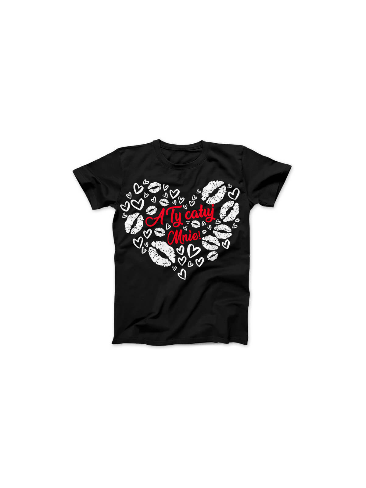 Koszulka Koszulka Damska A Ty Całuj Mnie Czarna - Prezent na Walentynki dla Zakochanych ?