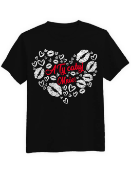 Koszulka Koszulka Męska A Ty Całuj Mnie Czarna - Prezent na Walentynki dla Zakochanych ?