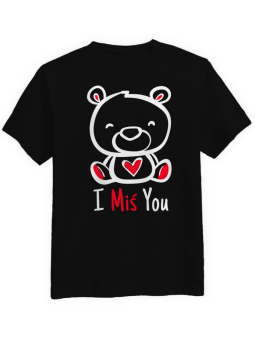 Koszulka Koszulka Męska I Miś You Czarna - Prezent na Walentynki dla Zakochanych ?