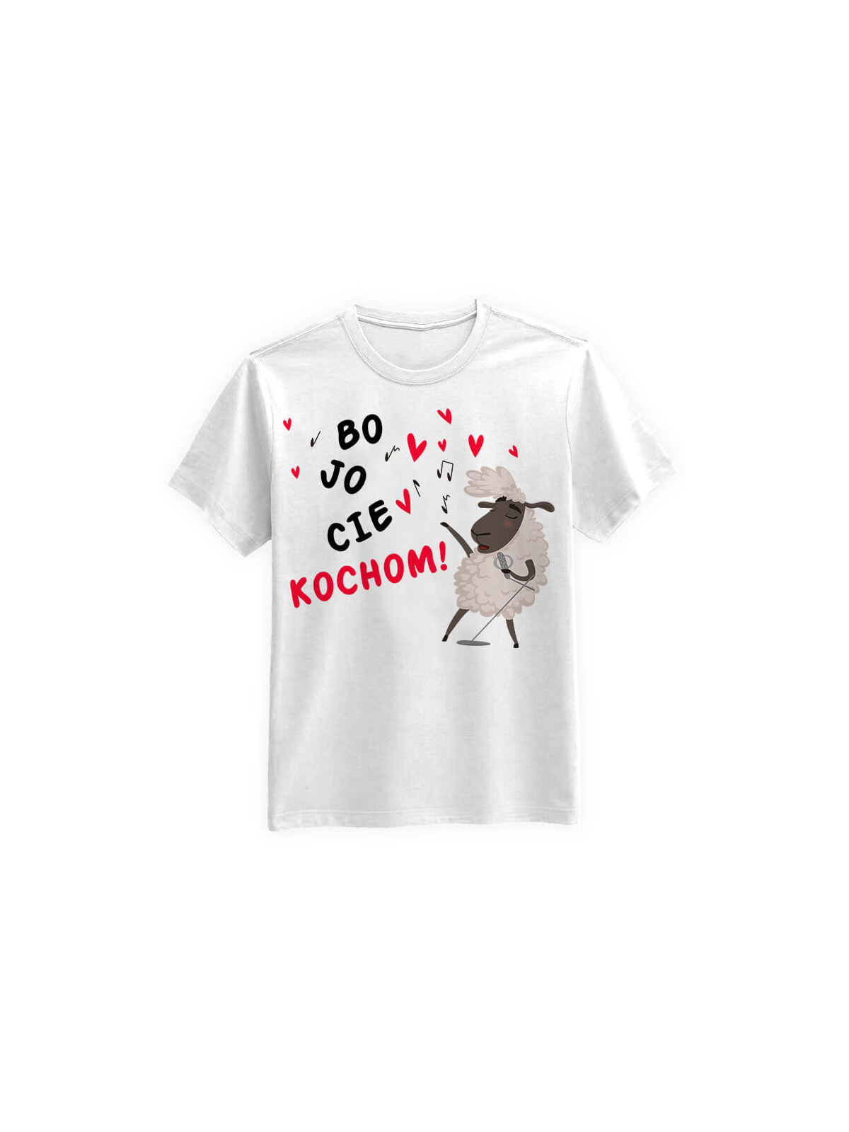 Koszulka Koszulka Męska Bo Jo Cie Kochom Biała - Prezent na Walentynki dla Zakochanych ?