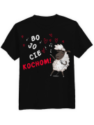 Koszulka Koszulka Męska Bo Jo Cie Kochom Czarna - Prezent na Walentynki dla Zakochanych ?