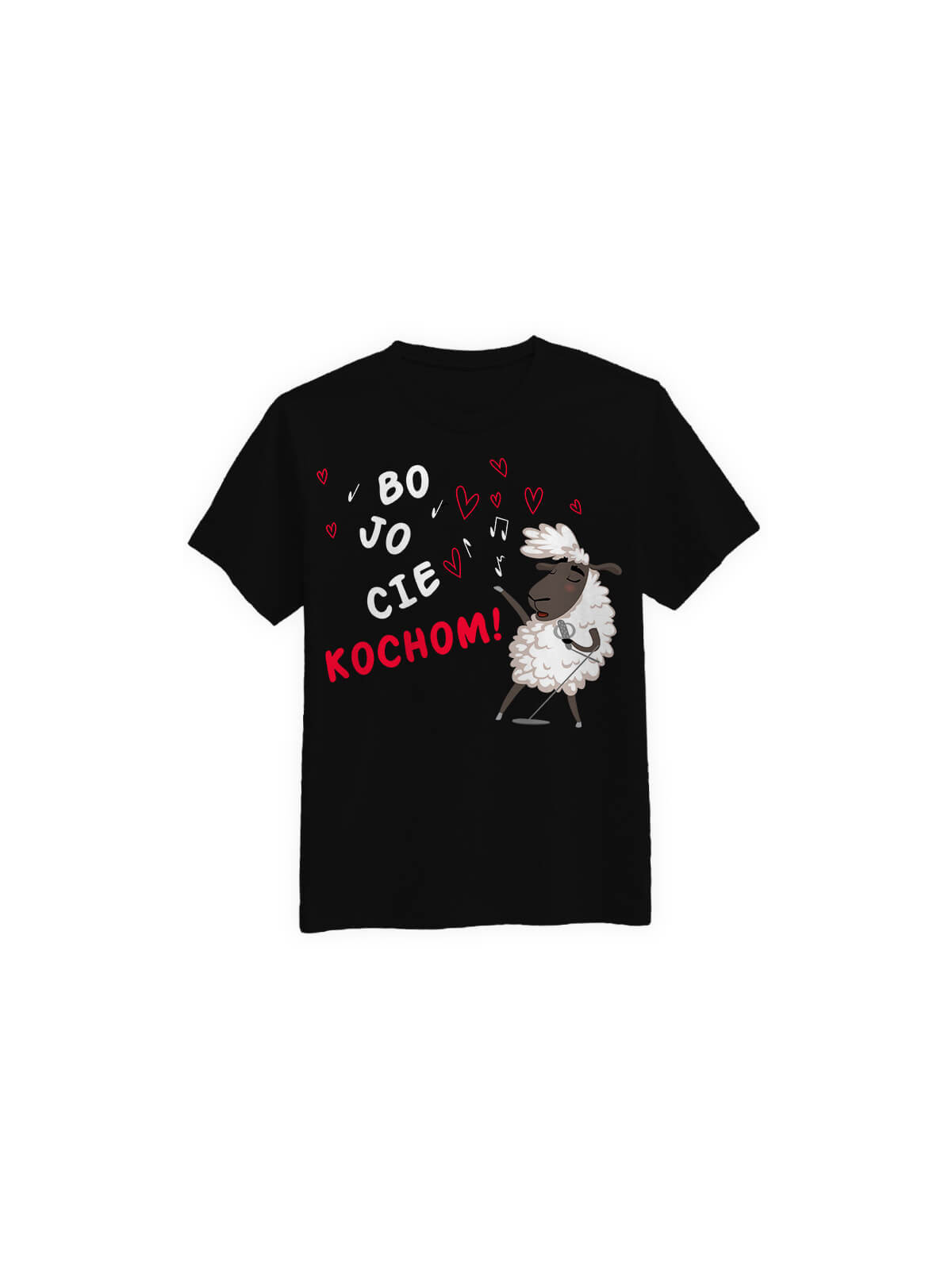 Koszulka Koszulka Męska Bo Jo Cie Kochom Czarna - Prezent na Walentynki dla Zakochanych ?