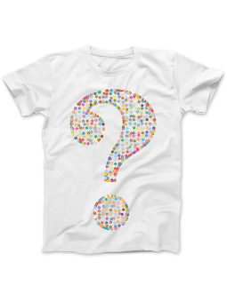 Koszulka Koszulka Damska Znak Zapytania Biała - Śmieszne T-Shirty z Nadrukami ?