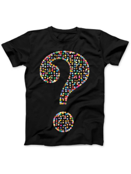 Koszulka Koszulka Damska Znak Zapytania Czarna - Śmieszne T-Shirty z Nadrukami ?