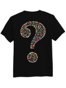 Koszulka Koszulka Męska Znak Zapytania Czarna - Śmieszne T-Shirty z Nadrukami ?