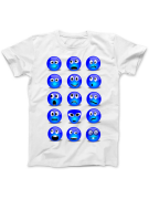 Koszulka Koszulka Damska Emotikony Biała - Śmieszne T-Shirty z Nadrukami ?