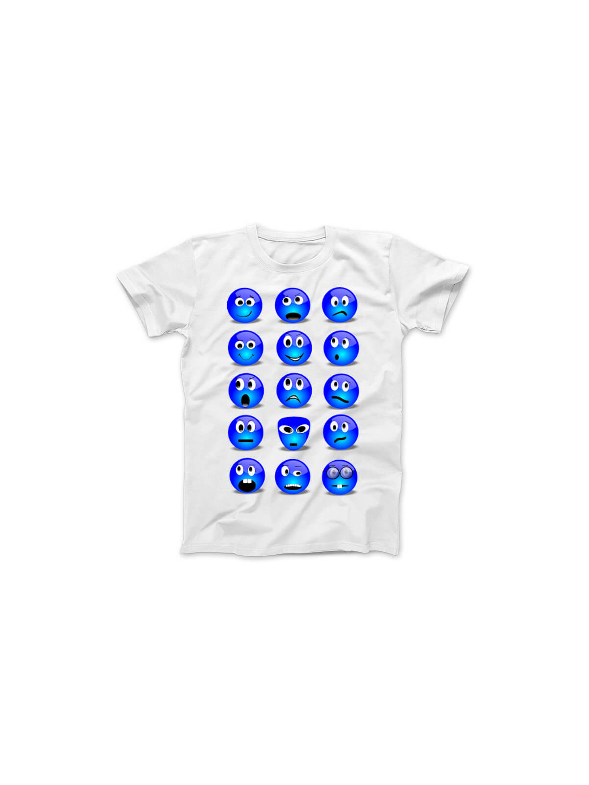 Koszulka Koszulka Damska Emotikony Biała - Śmieszne T-Shirty z Nadrukami ?