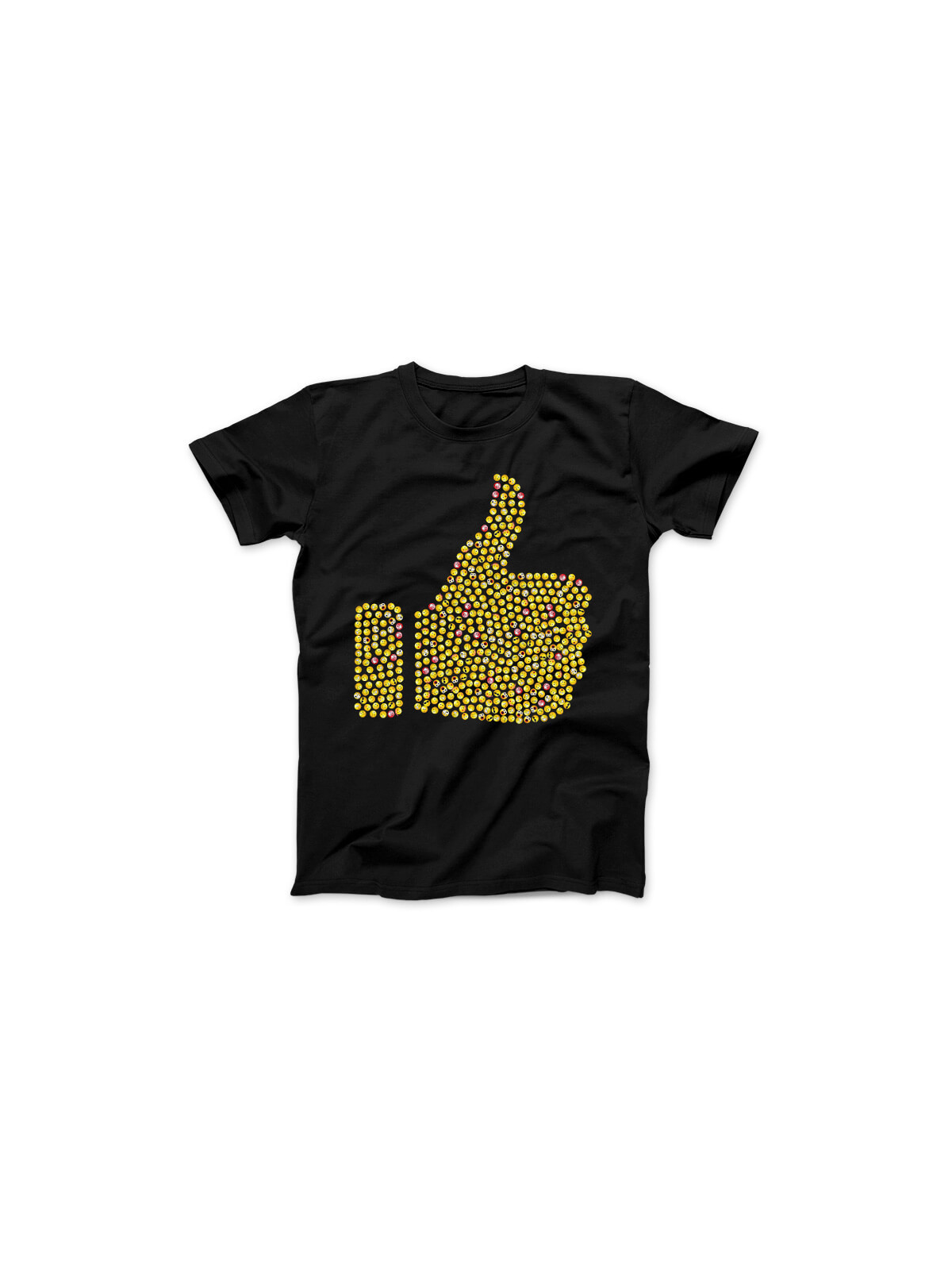 Koszulka Koszulka Damska Emotki OK Czarna - Śmieszne T-Shirty z Nadrukami ?