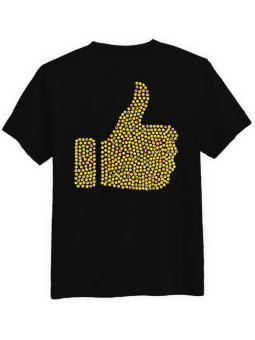 Koszulka Koszulka Męska Emotki OK Czarna - Śmieszne T-Shirty z Nadrukami ?