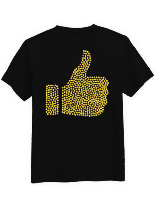 Koszulka Koszulka Męska Emotki OK Czarna - Śmieszne T-Shirty z Nadrukami ?