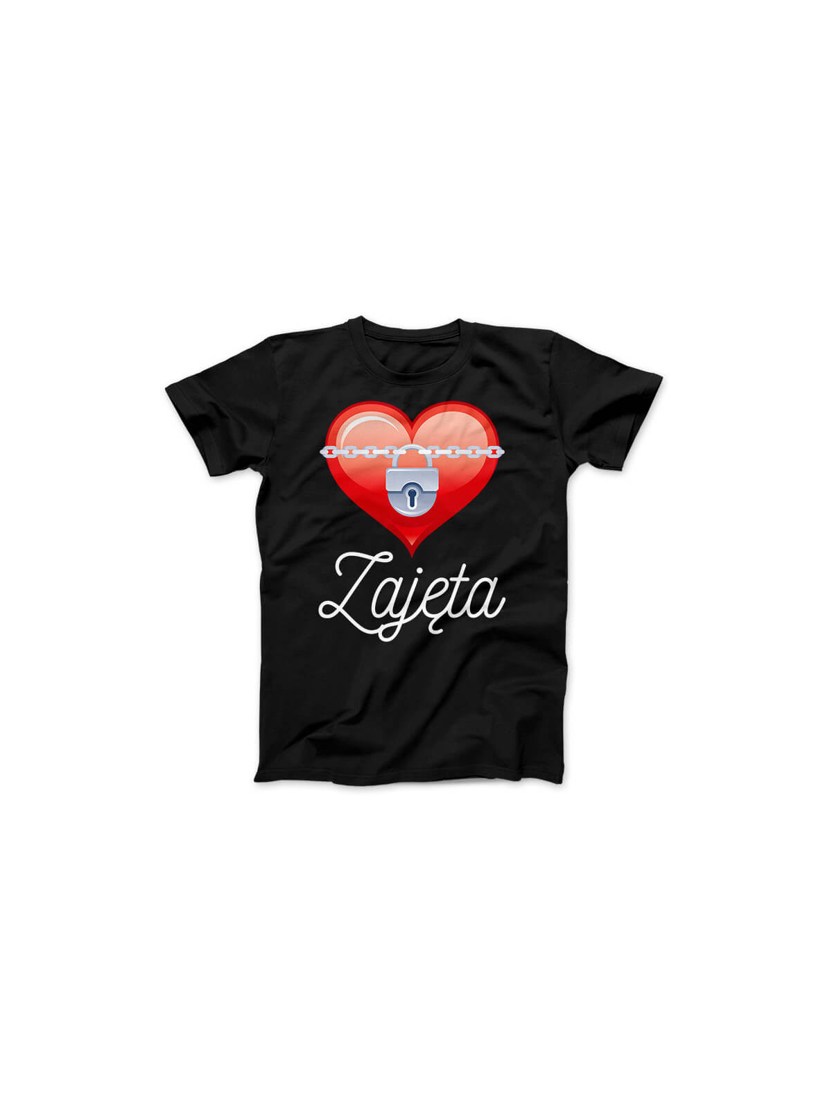 Koszulka Koszulka Damska Zajęta Czarna - Prezent na Walentynki dla Zakochanych ?