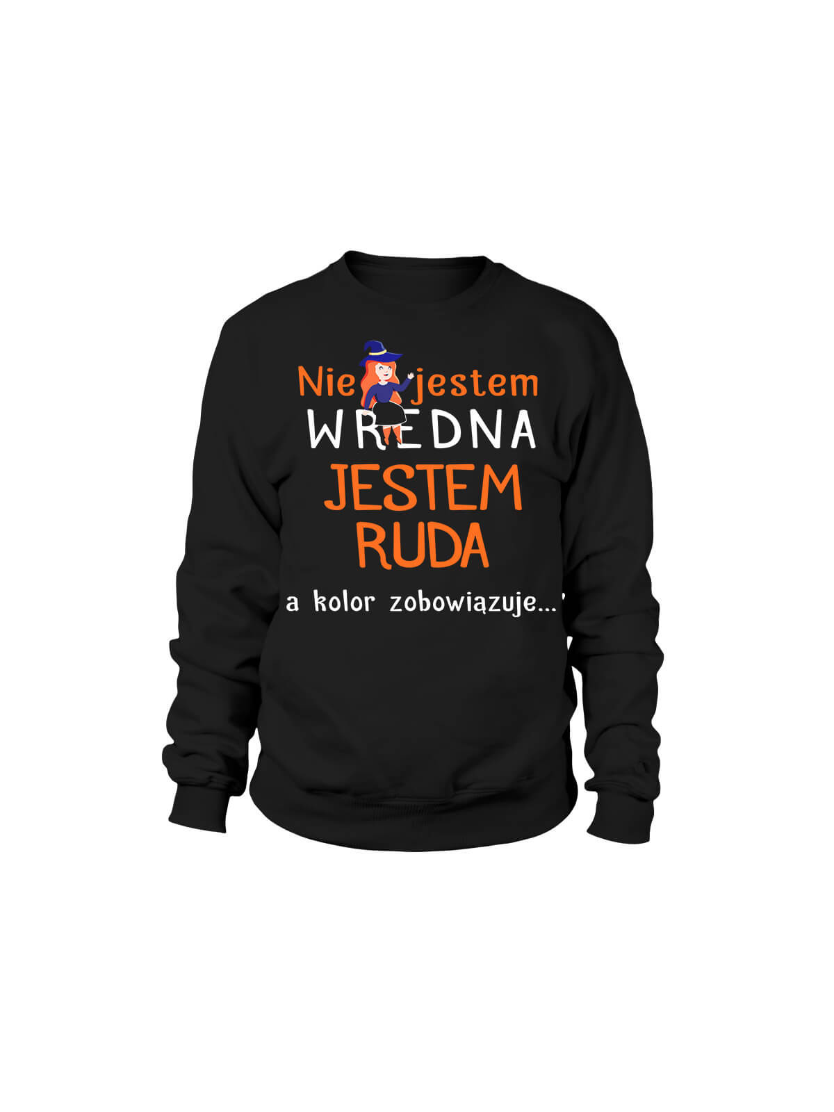 Bluza Damska Ruda, nie wredna - Śmieszne T-Shirty z Nadrukami ?