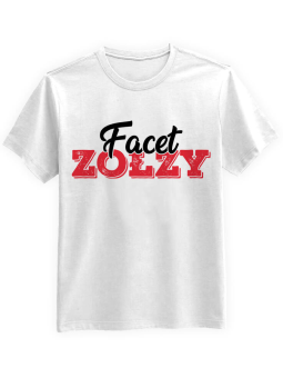 Koszulka Koszulka Męska Facet Zołzy Biała - Śmieszne T-Shirty z Nadrukami ?