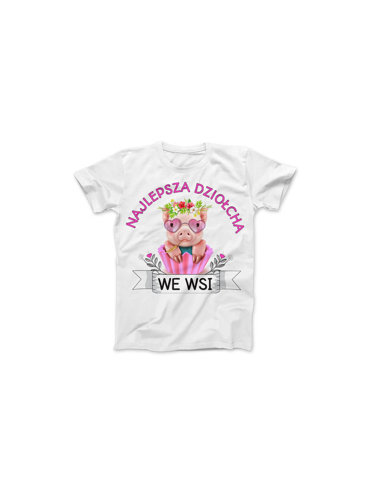 Najlepsza Dziołcha we Wsi - T- shirt z Nadrukiem ⋆ HiPanda.pl