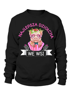 Bluza Damska Najlepsza Dziołcha We Wsi - Śmieszne T-Shirty z Nadrukami ?